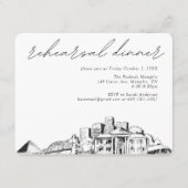 メンフィス結婚のリハーサル招待状エンクロージャカード エンクロージャーカード (正面)