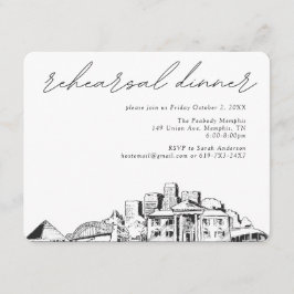 メンフィス結婚のリハーサル招待状エンクロージャカード エンクロージャーカード