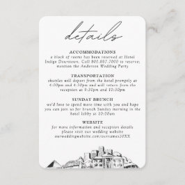 メンフィス結婚の小さな垂直詳細 エンクロージャーカード