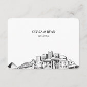 メンフィス結婚のRSVP伝統的食事オプション エンクロージャーカード (裏面)