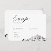 メンフィス結婚のRSVP伝統的食事オプション エンクロージャーカード (正面/裏面)