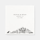 メンフィス結婚テネシー紙ナプキン スタンダードカクテルナプキン (正面)