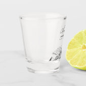 メンフィス結婚式の引き出物パーソナライズされた応援 ショットグラス (左)