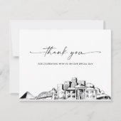 メンフィス結婚・スカイラインの写真サンキューカード 招待状 (正面)