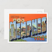 メンフィス，テネシーヴィンテージ大文字葉書 ポストカード (正面/裏面)