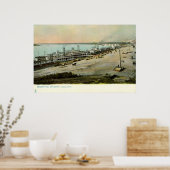 メンフィス・テネシー、ボート・アット・ア・ワーフ1906ヴィンテージ ポスター (キッチン)