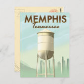メンフィス・テネシー・ヴィンテージ旅行ポスター ポストカード (正面/裏面)