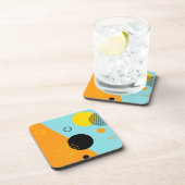 メンフィス、ヒップスター、トレンディー、カッコいいイラストレーション コースター (右側)