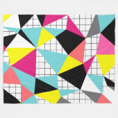 メンフィス、幾何形状 フリースブランケット (正面(横))