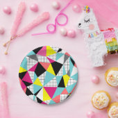 メンフィス、幾何形状 ペーパープレート (パーティー)