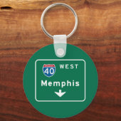 メンフィス、TN道路標識 キーホルダー (正面)
