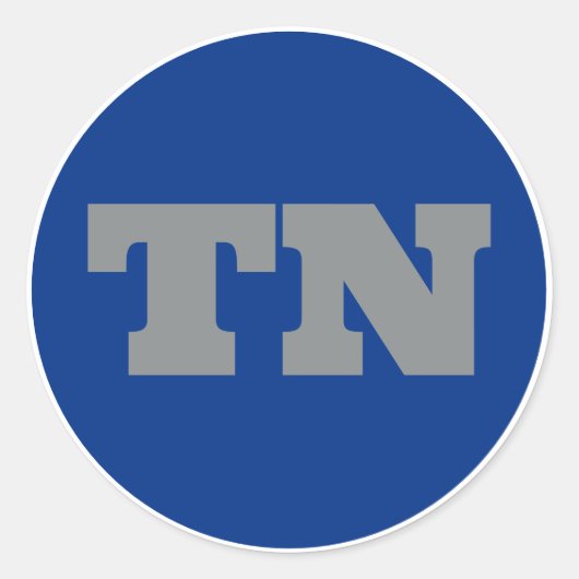 メンフィス(TN) – 青xグレーx白 ラウンドシール (正面)