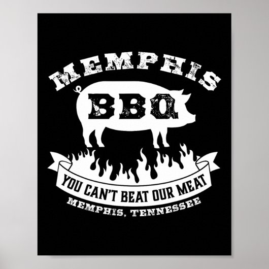 メンフィスBBQ 私たちの肉の美味しさは最高 BBQ ポスター (正面)