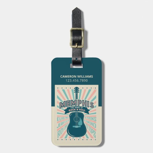 メンフィスTN:ギターシリーズ | ロック・イン・転が ラゲッジタグ (正面縦)