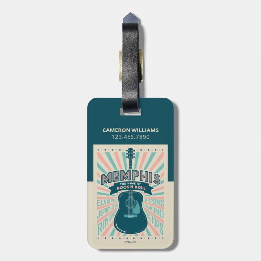 メンフィスTN:ギターシリーズ | ロック・イン・転が ラゲッジタグ (裏面縦)
