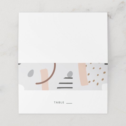 メンフィモダンス図形タンエスコートカード/ プレイスカード (外部開封)