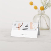 メンフィモダンス図形タンエスコートカード/ プレイスカード (正面)