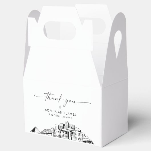 メンフィ結婚スのパーソナライズされた好意ボックス フェイバーボックス (オープン)