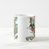 メンフクロウとビンテージの花々 コーヒーマグカップ (中央)