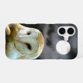 メンフクロウと満月 iPhone 16ケース (裏面横)