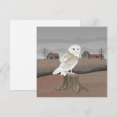 メンフクロウのカード (正面/裏面)
