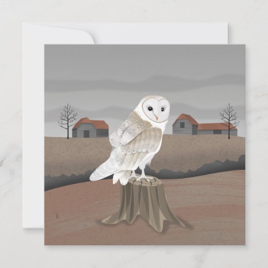 メンフクロウのカード (正面)