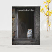 メンフクロウの父の日カード カード (黄色い花)