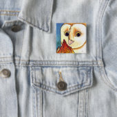 メンフクロウの葉のランタンボタン 缶バッジ (インサイチュ)