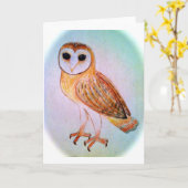 メンフクロウのnotecard カード (黄色い花)