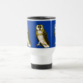 メンフクロウのTシャツ、フード付きスウェットシャツ、マグ、ボタン トラベルマグ (中央)