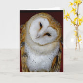 メンフクロウはノートまたは挨拶状を引き起こします カード (黄色い花)