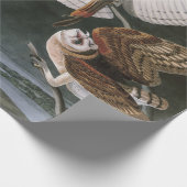 メンフクロウ、アメリカジョン・ジェームズ・オーデュボンの鳥 ラッピングペーパー (角)