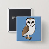 メンフクロウ 缶バッジ (正面&裏面)