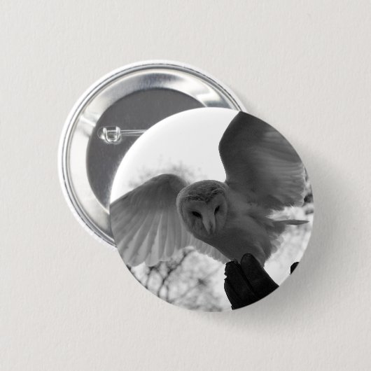 メンフクロウ 缶バッジ (正面&裏面)