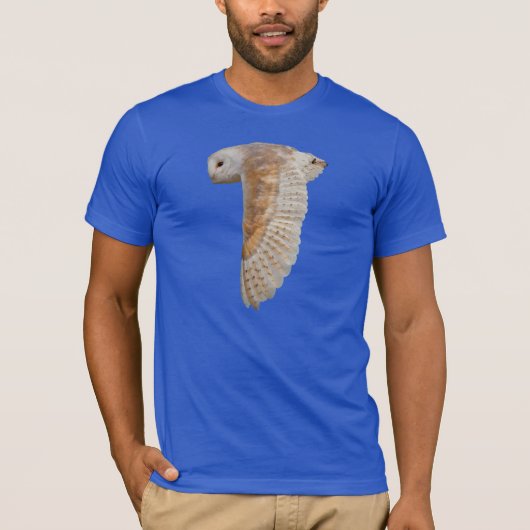 メンフクロウ 飛行 Tシャツ (正面)