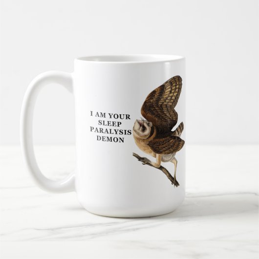 メンフクロウTシャツ コーヒーマグカップ (左)