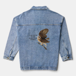 メンフクロウTシャツ デニムジャケット