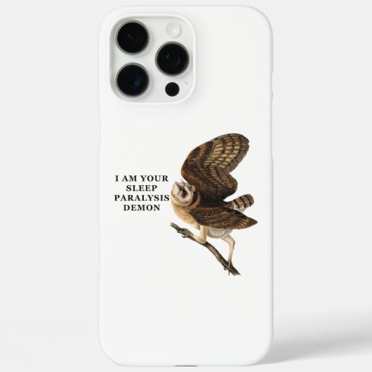 メンフクロウTシャツ 面白いデザイン Case-Mate iPhoneケース (裏面)