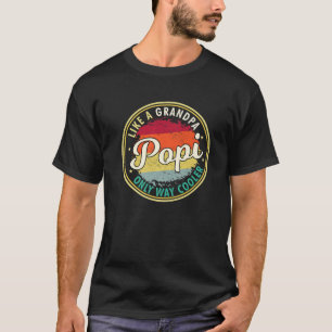 メンメンポピおじいちゃんのようなオンリーウェイグクールラン Tシャツ