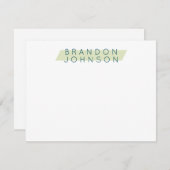 メンモダンスパーソナライズされた ノートカード (正面/裏面)