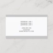 メンモダンズヘアスタイルイラストレーショングレー理容師 名刺 (裏面)