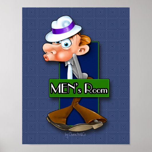 メンユニークズルームサインインヴィンテージ1920テーマ ポスター (正面)