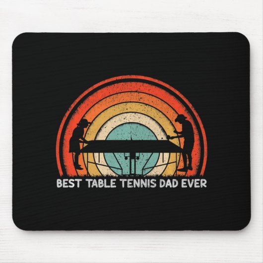 メンレトロスタイルヴィンテージ最高のテーブルテニスパパイブ マウスパッド (正面)