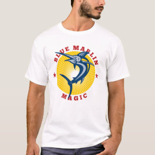 メンレトロブルーマーリン魔法Tシャツ Tシャツ