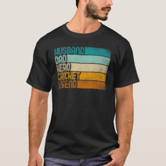 メンレトロ夫パパヒーロークリケットレジェンド Tシャツ
