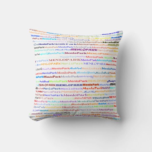 メンロパーク文字デザインII装飾用クッション クッション (正面)