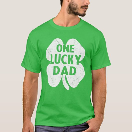 メンワンラッキーパパおもしろいSt patricks dayダディシャ Tシャツ (正面)