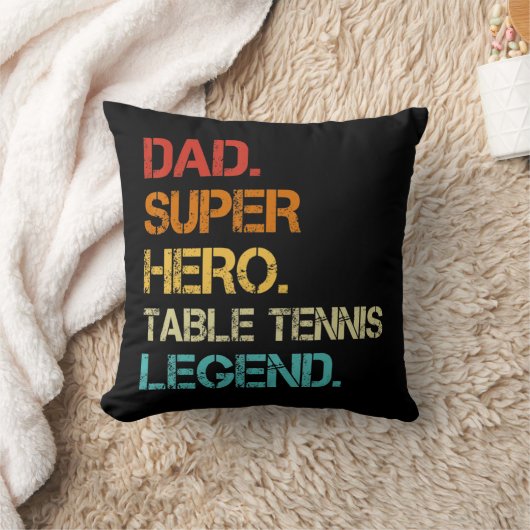 メンヴィンテージスタイルパパヒーローテーブルテニスレジェンドFa クッション (ブランケット)