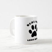 メン実在ズラブドッグカスタム文字パーソナライズされた コーヒーマグカップ (正面左)