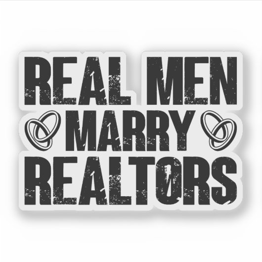 メン実在ズ結婚不動産仲介業者実在エステートおもしろい不動産仲介業者 シール (正面)